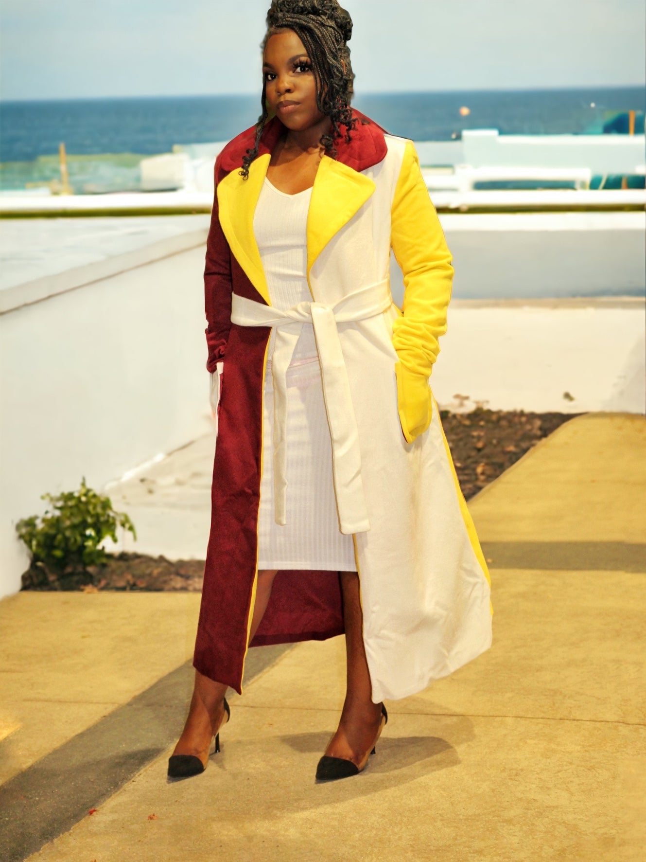 Color The Block Trench Coat